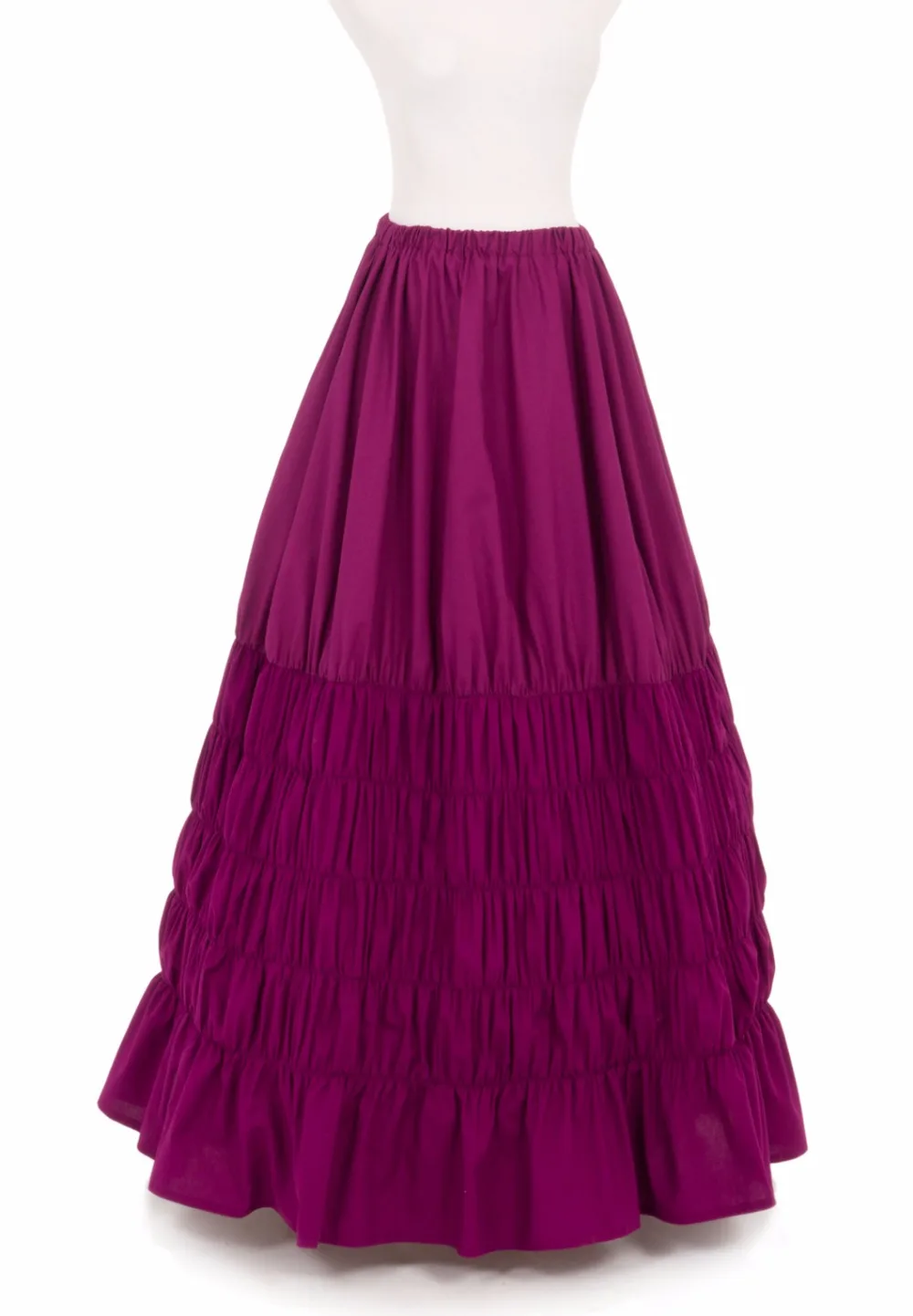 

Victorian Cotton Ruching Skirt Victorian French Pleated Gathered Bustle Skirts