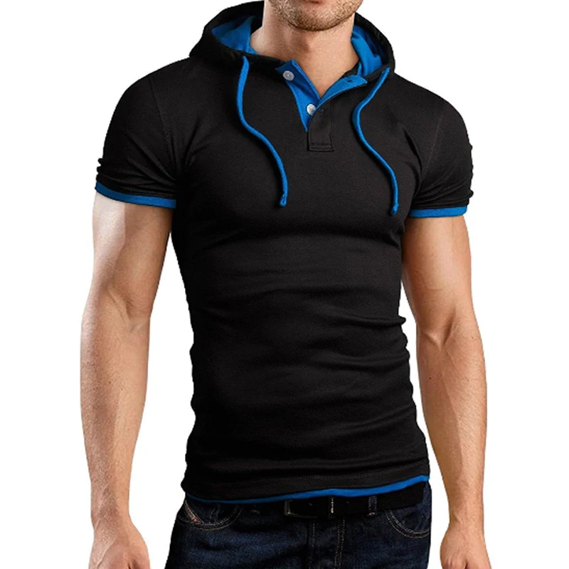 Мужская брендовая Однотонная футболка с коротким рукавом 2018 мужская Тонкая