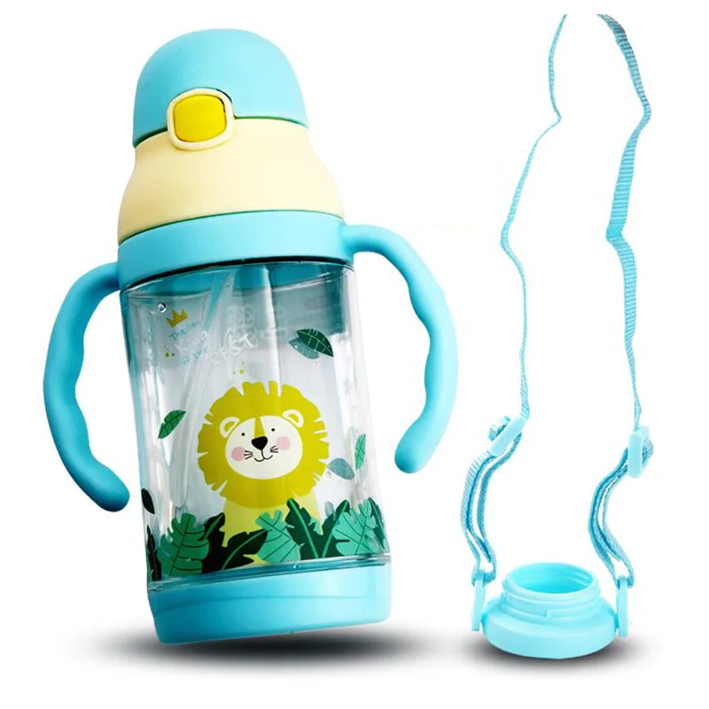 2 Применение детская нажмите ручка чашки ребенка с соломой герметичность по