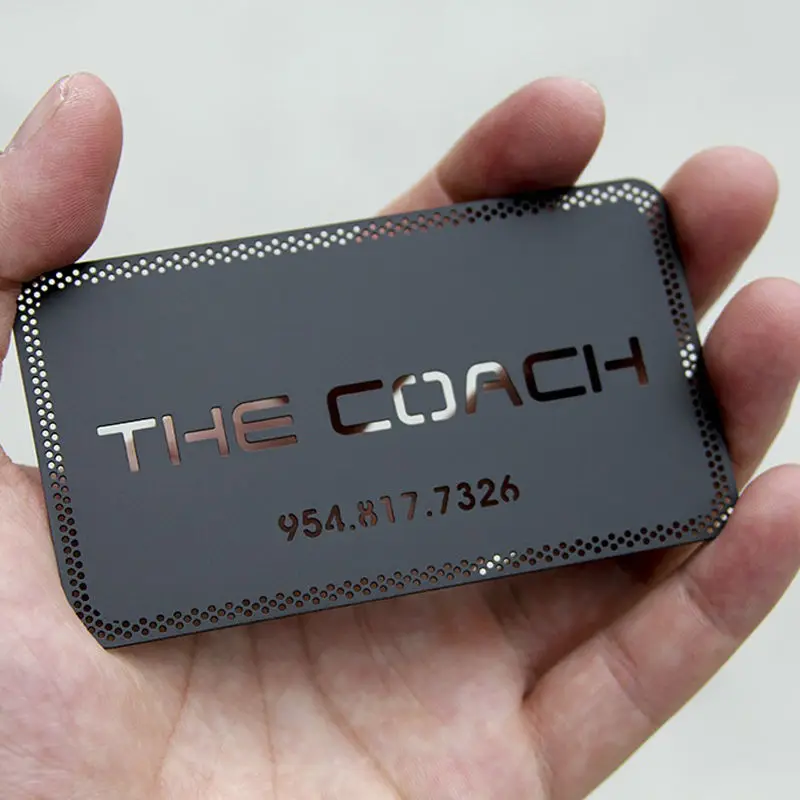 Najtaniej Głupi Czarny Metalowy Na Kartę Czarny Metalowy Wizytownik Kreatywna Produkcja Wysokiej Jakości Metalowa Wizytówka