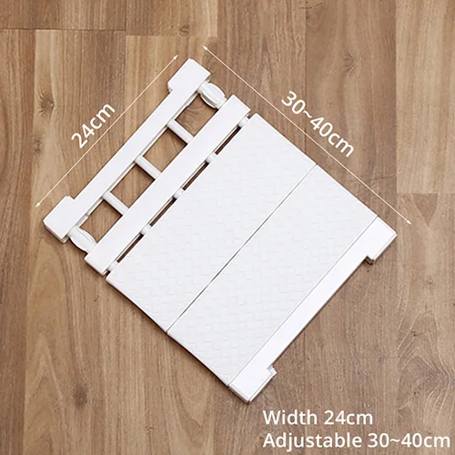 24White-30-40cm Шкаф перегородка держатель для хранения вешалка для шкафа Регулируемый многослойный Органайзер Полка Ванная комната держатель кухня отдельный каркас - Цвет: 24White-30-40cm