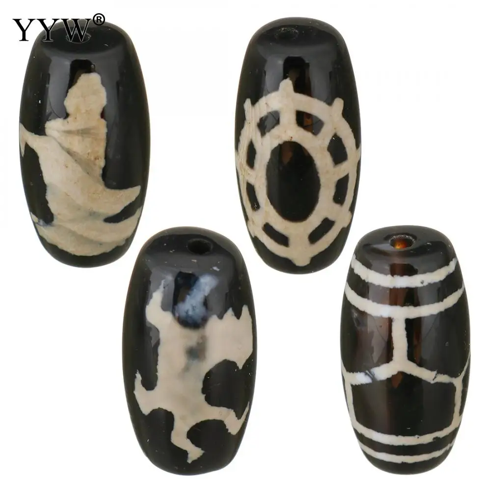 Бусины Dzi из натурального тибетского оникса модные брендовые аксессуары для