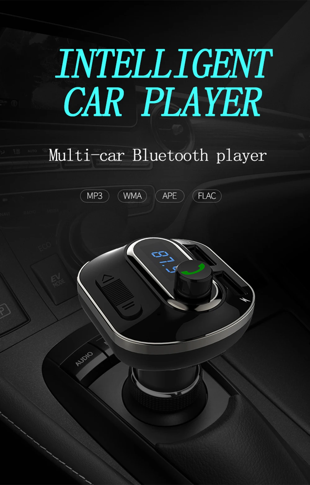 FM передатчик Bluetooth fm-модулятор автомобилей Bluetooth гарнитуры Car Kit MP3 аудио плеер Dual USB Автомобильное Зарядное устройство с ЖК-дисплей дисплей