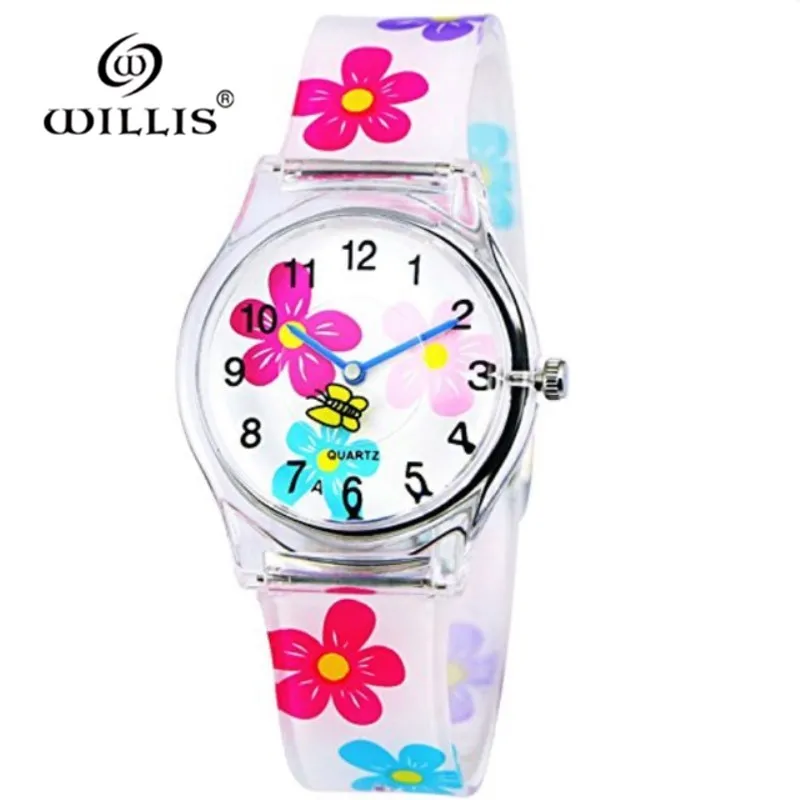 

Willis Brand Casual Girl Watches Fashion For Women Mini Water Resistant Sports Silicone Watches Children Cartoon Plastic Watches