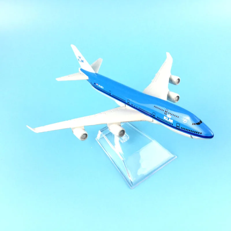 16 см модель самолета самолет B747 KLM королевские голландские авиалинии самолет B747 детские игрушки на год/День рождения/коллекции подарки