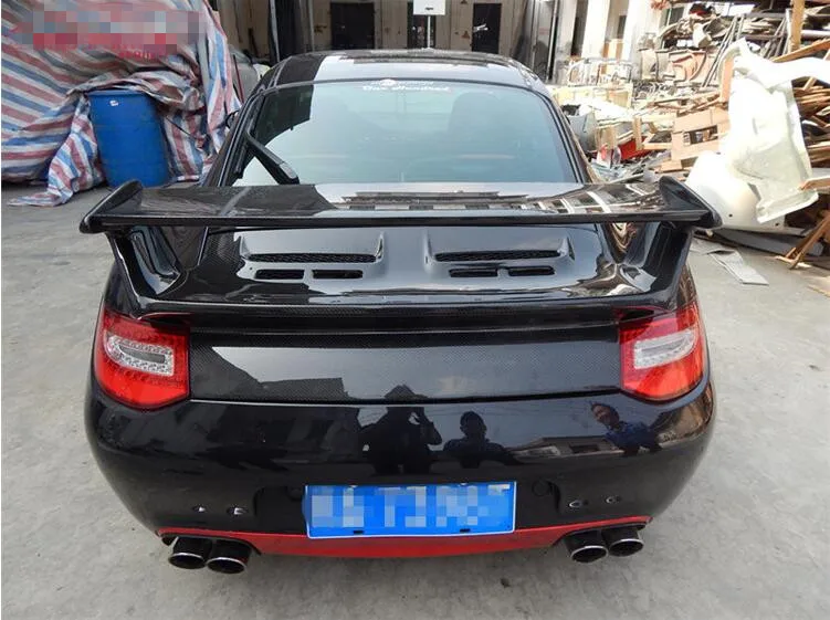 Углеродное волокно заднего крыла багажника спойлер для Porsche Carrera 911 997 GT3 2005 2006 2007