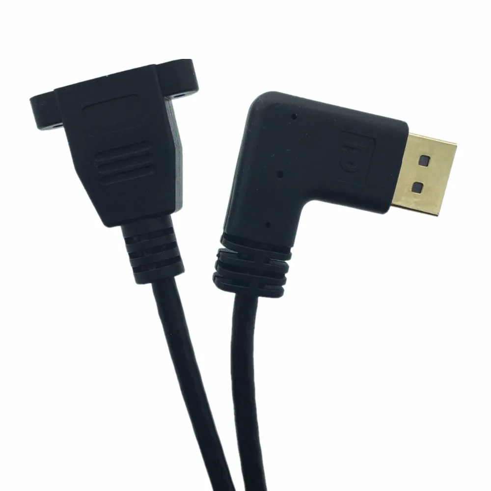 Удлинительный кабель DisplayPort штырь гнездо под углом 90 градусов вверх и вниз влево