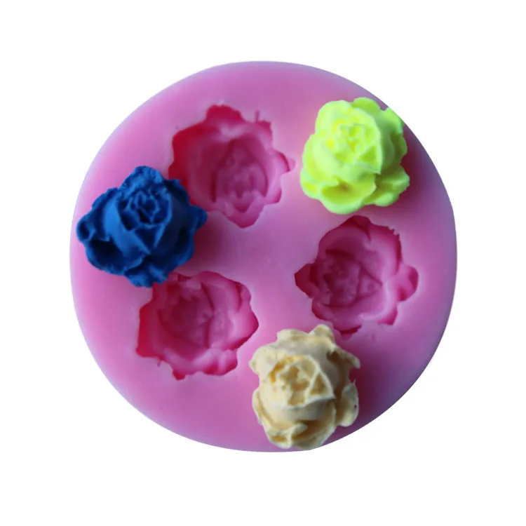 

3-rose инструменты для приготовления пищи Рождественские Свадебные украшения силиконовая форма для выпечки сахарный бант ремесло