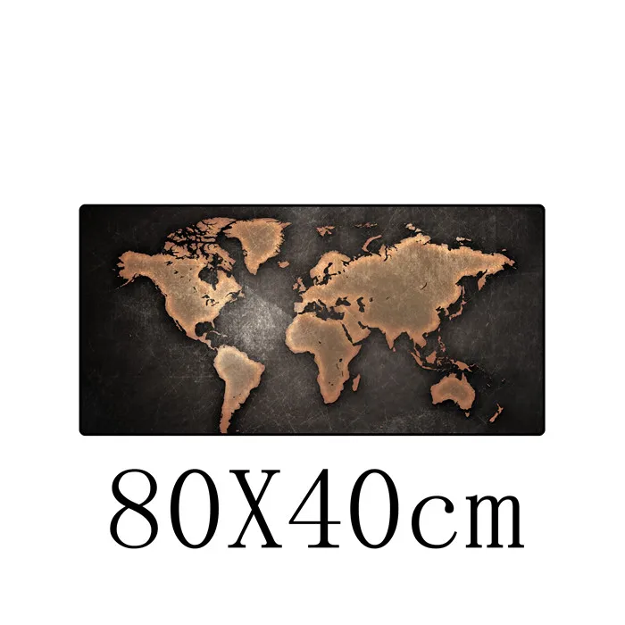 FFFAS большой 80x40 см большой коврик для мыши Карта мира Земля Искусство Декор стол Подушка карта мира XL коврик для мыши Натуральный каучук игра - Цвет: Model H