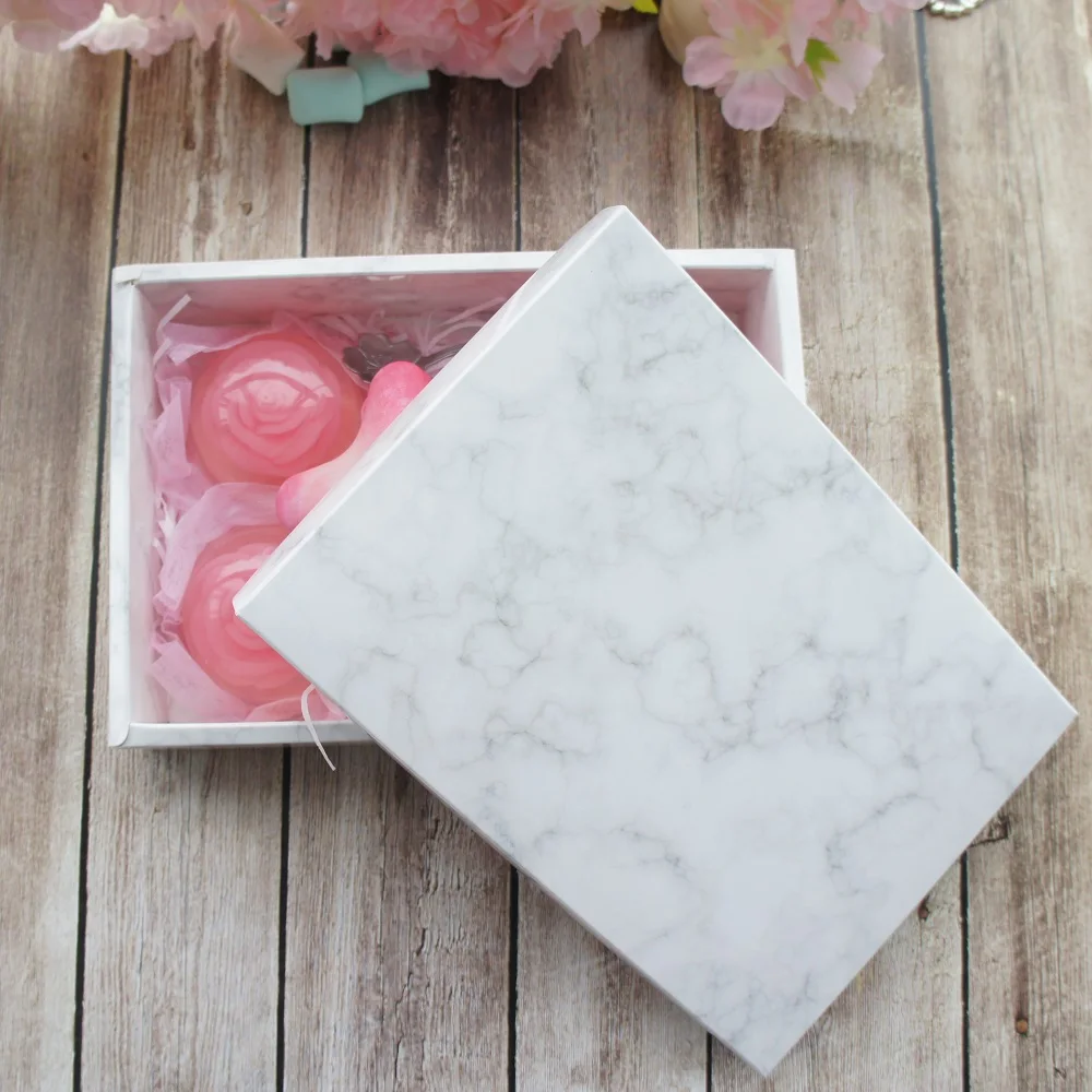 

high quality 21*14*5cm 10pcs marble design Storage Boxes Paper Box wedding party cookie candy food Macarons Snacks gift Packing