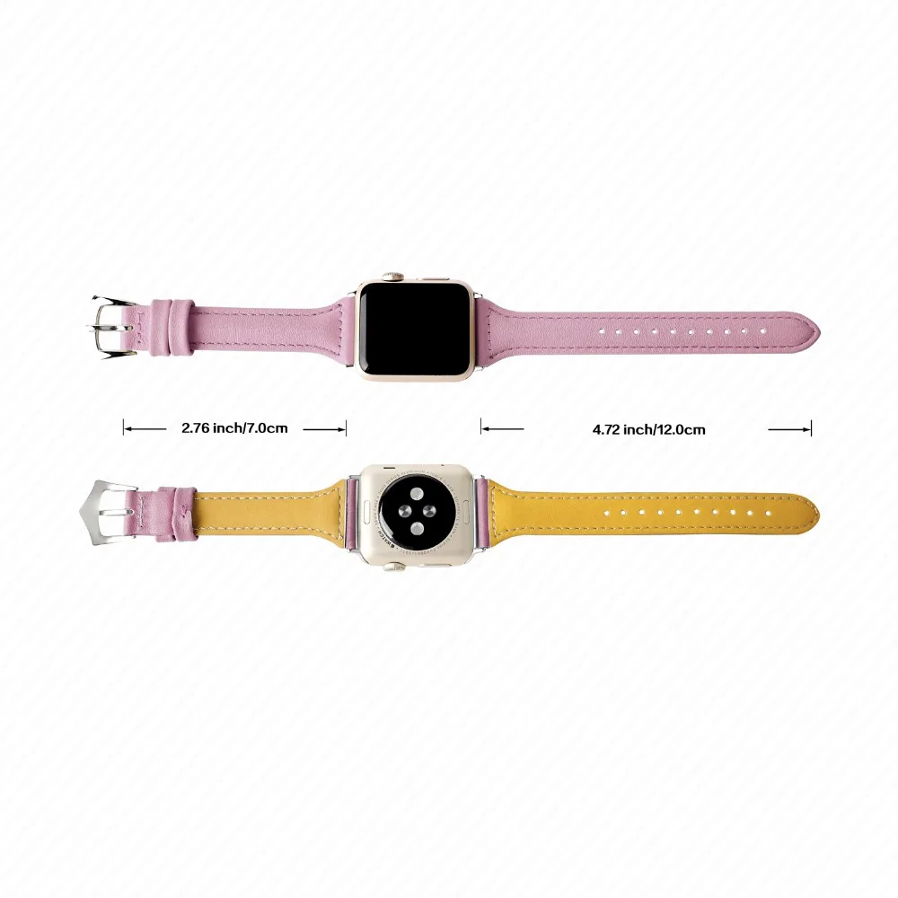 Кожаный ремешок для Apple Watch band 40 мм 44 iWatch 38 42 часов watch series 3 4 5 6 se|Ремешки часов| |