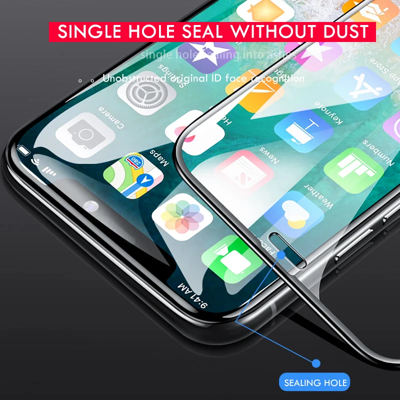 H& A 100D полное покрытие Защитное стекло для iPhone X 7 6 6S 8 Plus Закаленное стекло протектор экрана для iPhone X XS XR XS MAX стекло