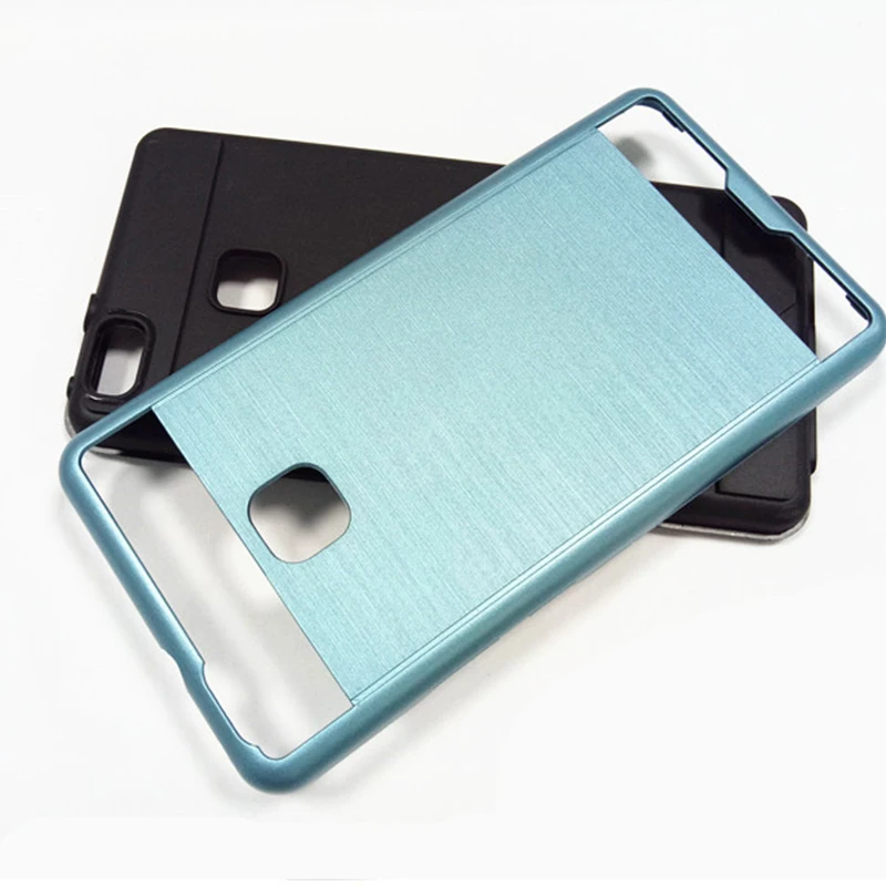 Для huawei p9 Lite Case Luxury Жесткий ТПУ + PC Матовый Задняя Крышка Гибридный Двухслойный