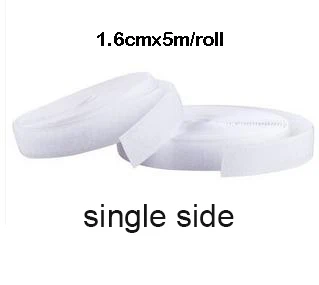 white 1.6cmx5m 10 м(5 м/рулон)* 1,6 см 2,0 см 2,5 см 3,0 см 3,8 см 5,0 см 10,0 см одна сторона Черный/Белый самоклеющиеся Velcros кабельные стяжки без ленты - Цвет: white 1.6cmx5m