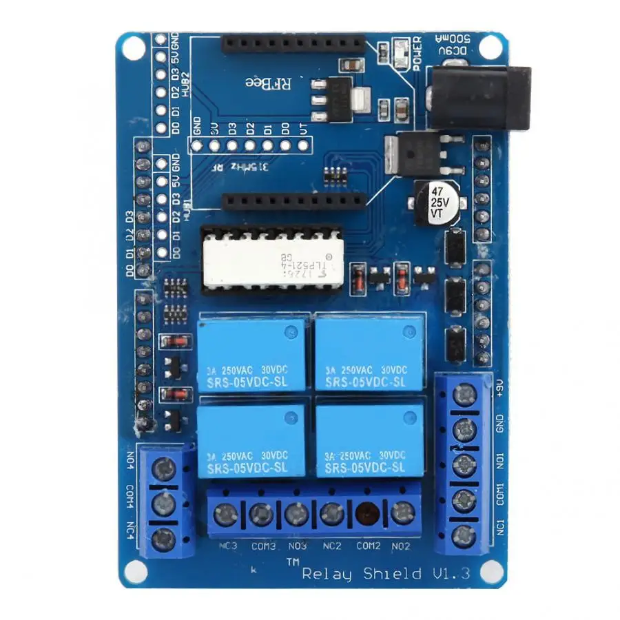 4-канальная Плата расширения релейного модуля постоянного тока 5 В со стандартным