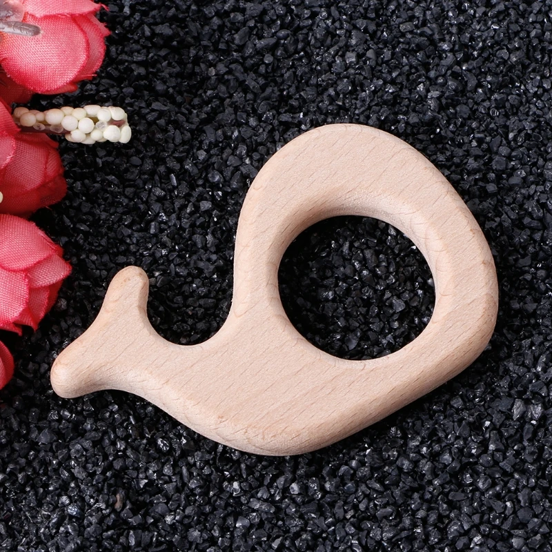 Ручной работы Натуральный Бук дерево Прорезыватель кольцо детские игрушки в