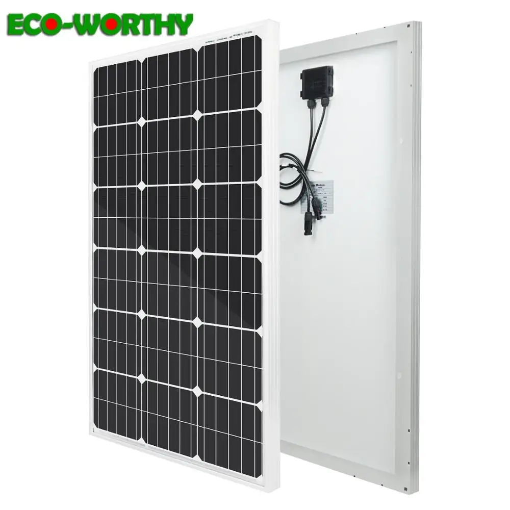 ECOworthy 200 Вт комплект солнечных панелей: 2 шт 100 Вт моно панели солнечной энергии s зарядное устройство для 12 В батареи вне сети Солнечная система для дома моно