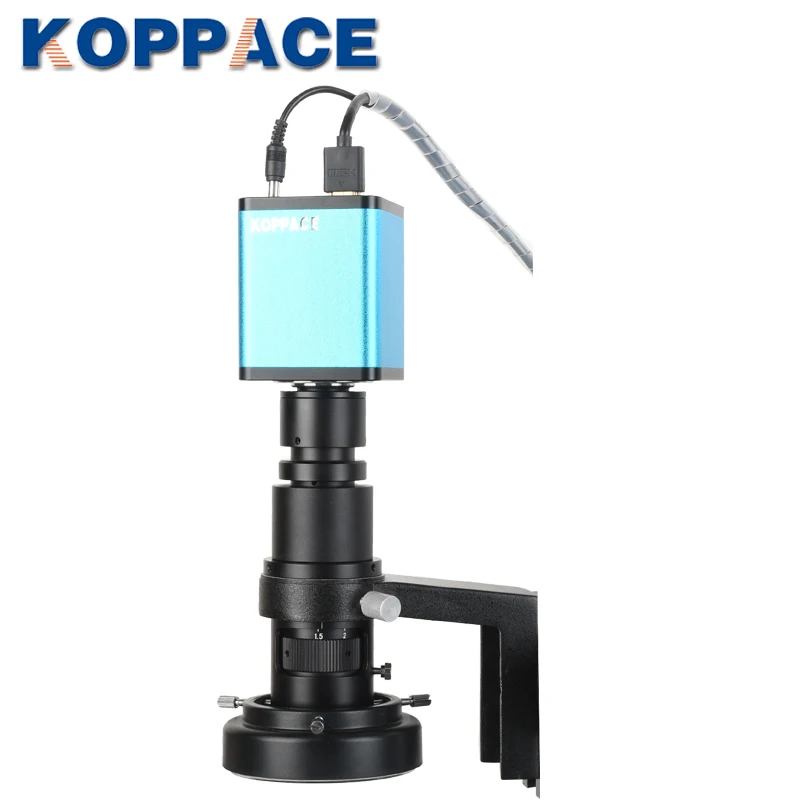 KOPPACE 15X-100X, HDMI HD Автофокус промышленный микроскоп, универсальный кронштейн, поддержка фото и видео, автофокус видео микроскоп