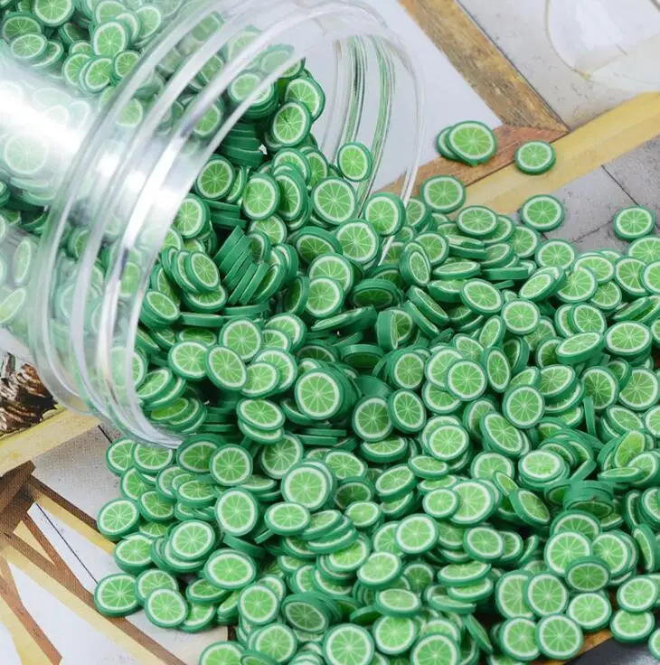 Фруктовые ломтики 3D полимерной глины Необычные ногти в стиле деко Полимерная