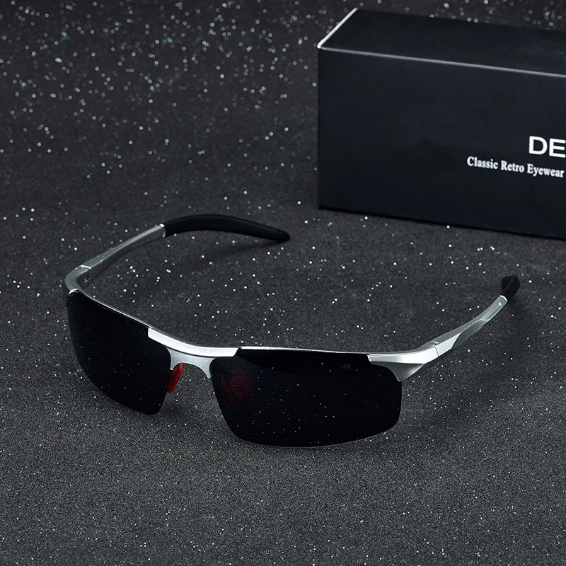 

2021 Vintage Retro Brand Designer Men Polarized Frameless Sunglasses Square Classic Men Shades Sun glasses UV400