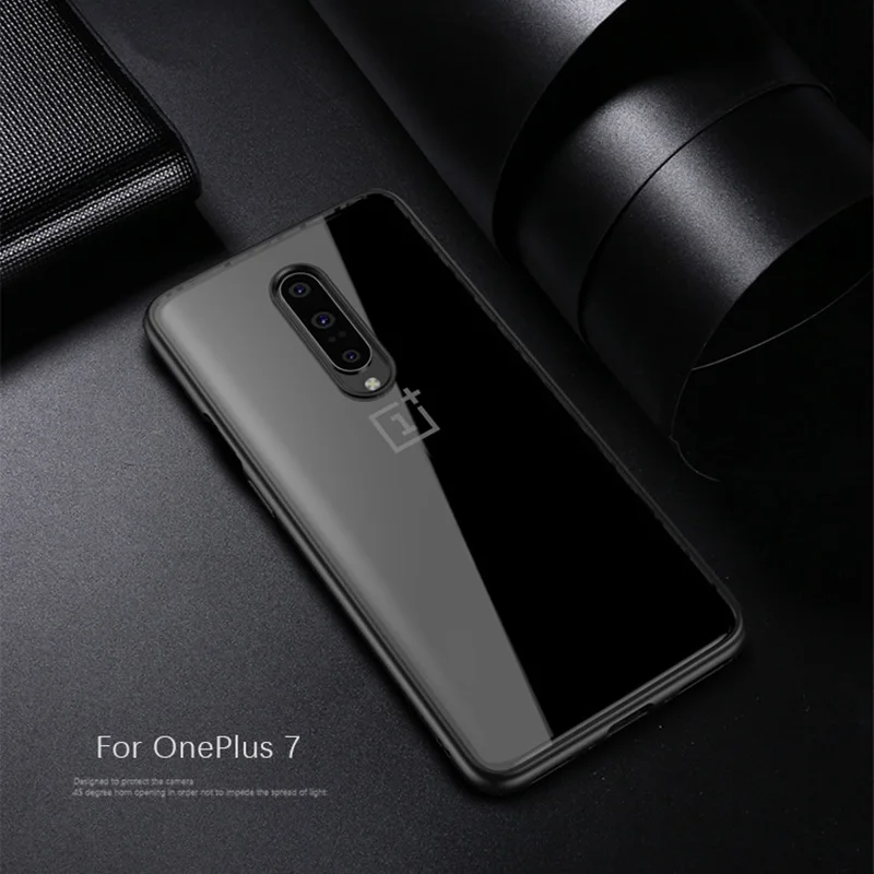 Черный 300 шт Oneplus мобильный чехол для телефона Plus 7 pro защитный чехол Прозрачный Силикон 1+ 7 ультратонкий мобильный чехол для телефона - Цвет: Черный
