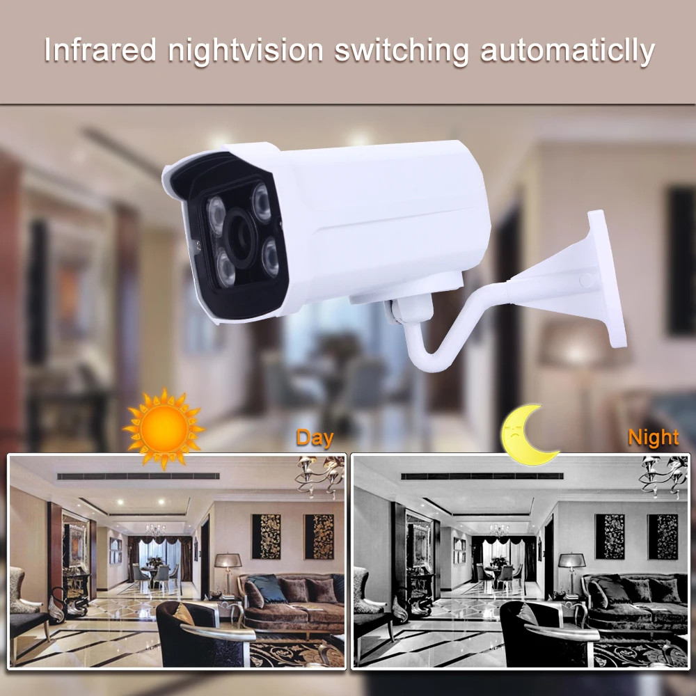 Ip камера hamrotte ONVIF 5MP 3MP Водонепроницаемая наружная H.265 Xmeye Cloud Metion Detection для