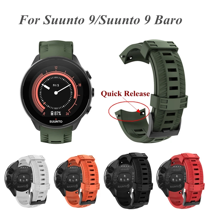 Прочный силиконовый спортивный ремешок для Suunto 9/Suunto 9 Baro мягкий резиновый часов