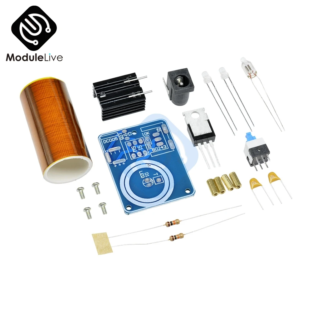 BD243 BD243C мини Тесла катушки комплект магический реквизит diy части пустые огни технологии Diy наборы электроники Модуль платы