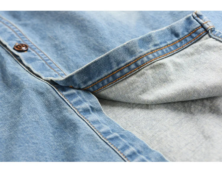 FashionMen Джинсовые рубашки с длинным рукавом Camisa Masculina Slim Fit джинсы рубашка Повседневное блузки Chemise Homme