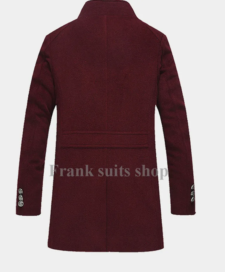 Custom made New Winter Woolen Coat Men Jacket Single Breasted Wool Trench Men Jacket And Long Coat Male Overcoat