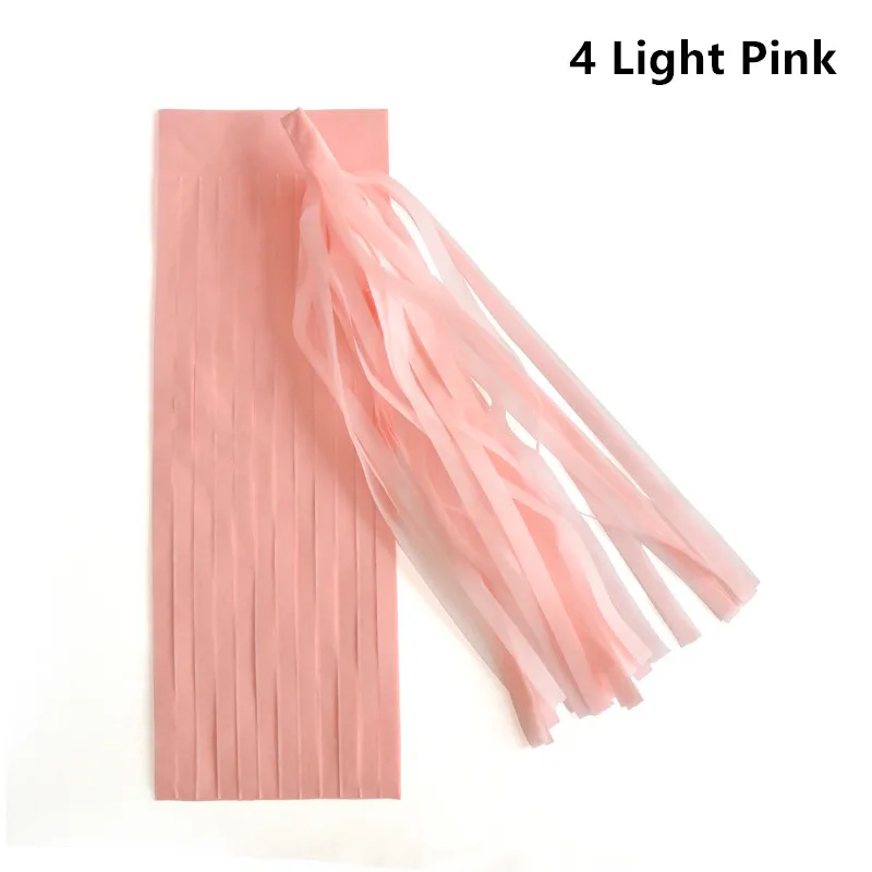 4 light pink 14 дюймов(35 см) папиросная бумага кисточка гирлянда своими руками Свадебные украшения с днем рождения украшения события пакет украшения 1 упаковка = 5 шт - Цвет: 4 light pink