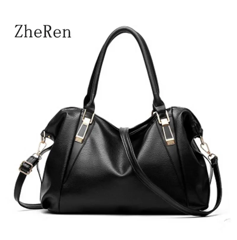 New PU Handbag Leisure High Capacity Solid Color Soft Shoulder Female Bag Mobile documents | Багаж и сумки