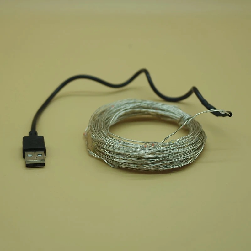 СВЕТОДИОДНЫЕ гирлянды 10 м 5 33 фута в с питанием от USB водонепроницаемые теплый
