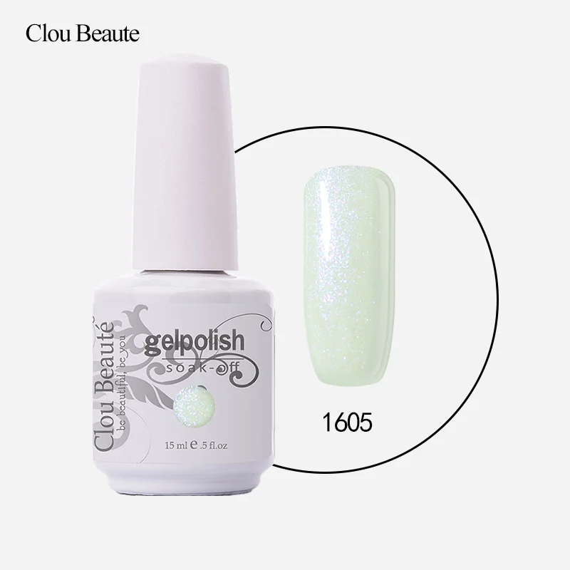 Clou Beaute Гель-лак для ногтей Maquiagem unhas em гель vernis Полупостоянный Nagellack 15 мл дизайн ногтей - Цвет: 1605