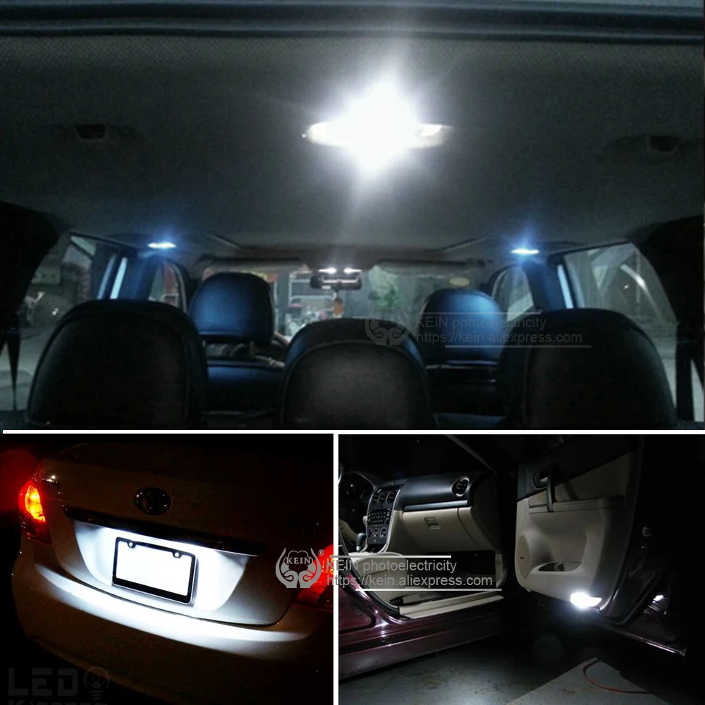 KEIN 50 шт. t4w ba9s светодиодная лампа 5630 5730 2smd led Автомобильный Стайлинг Авто купол для