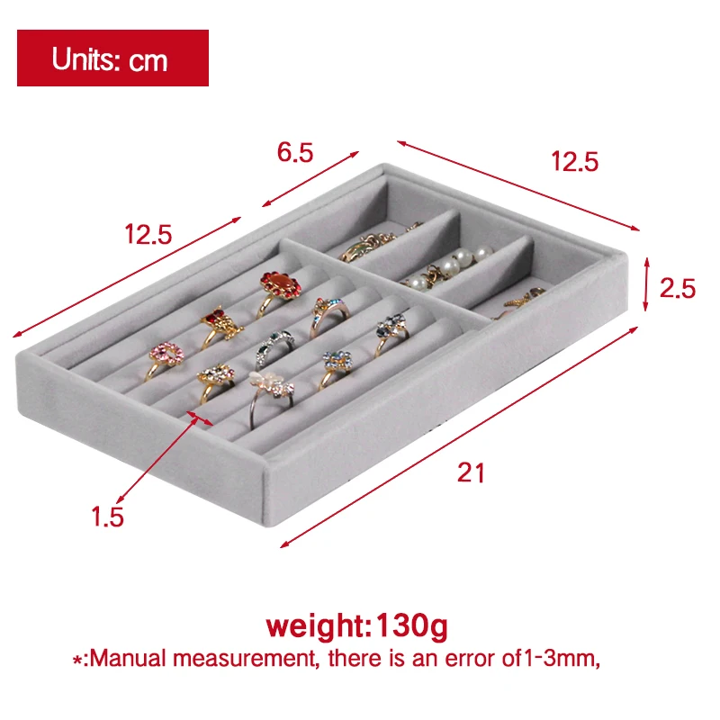 Dustproof Three-Layer Jewelry Storage Display Box Ring Earring Necklace Case Women Pendants Watch Display Stand Box YSUMI