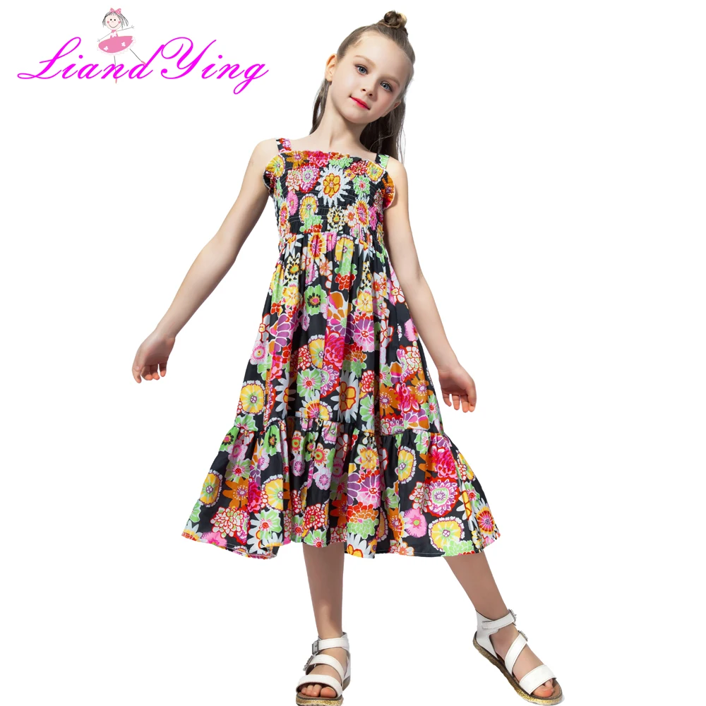 2022 Brand Bohemia Children Dress Girls Summer Floral Party Dresses Toddler Clothing Kids 7 10 12 Years Old For Baby | Детская одежда и