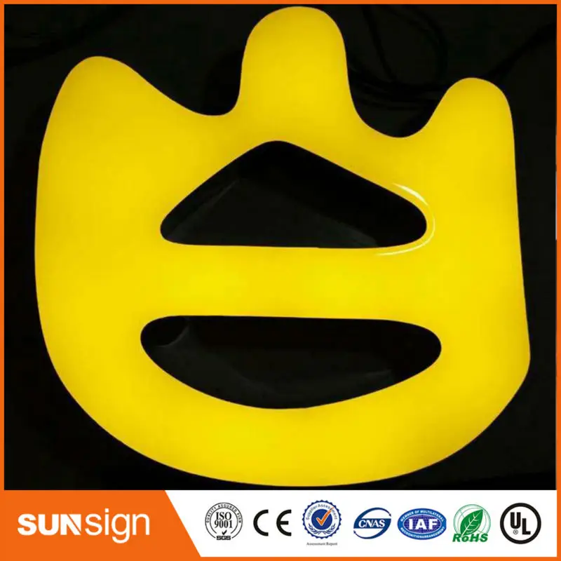 Эпоксидная смола светодиодный канальный светильник буквенный знак акриловый