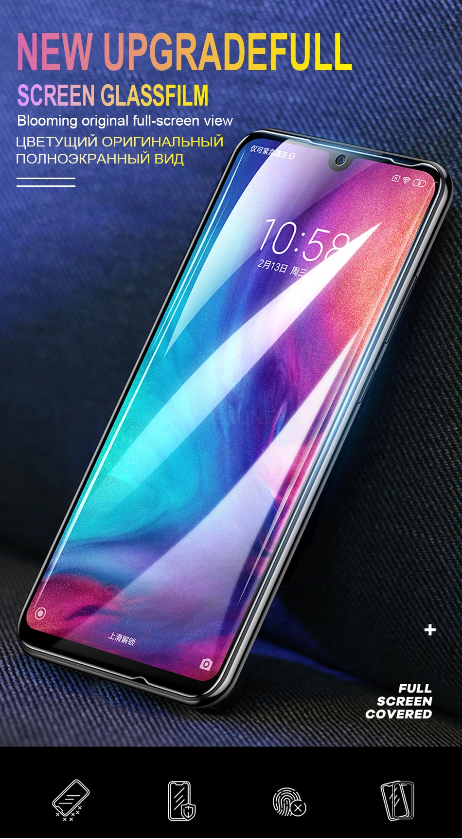 21D полное покрытие из закаленного стекла для Xiaomi Redmi Note 7 5 6 Pro Защита экрана для Xiaomi Redmi 7 6 6A защитное стекло
