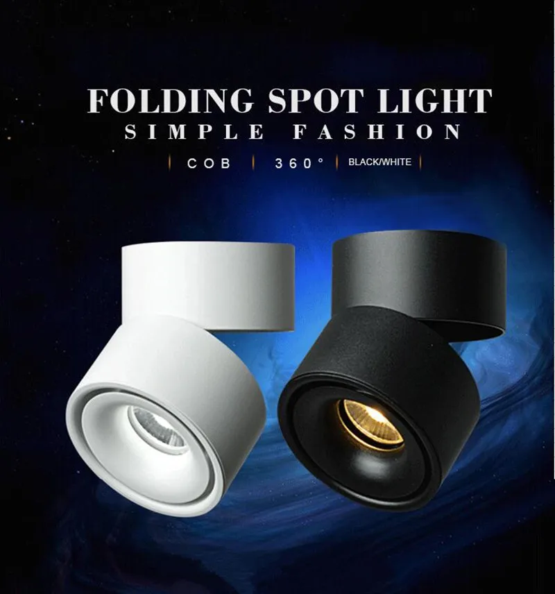 

12X High Quality Dimmable COB LED Ceiling Lamp Downlights 15W/20W Surface Mounted Indoor Lighting for Room Stores Shopping Mall