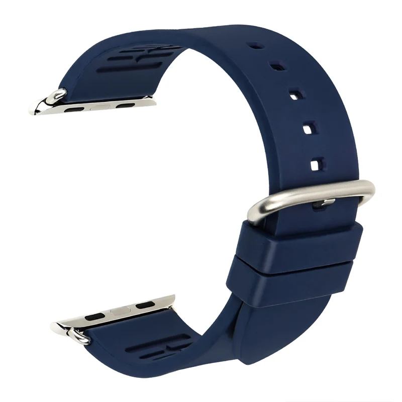 MAIKES модный красный резиновый ремешок для часов для Apple Watch Band 44 мм 40 мм iWatch все модели для Apple Watch 42 мм 38 мм серия 4 3 2 1 - Цвет ремешка: Blue S