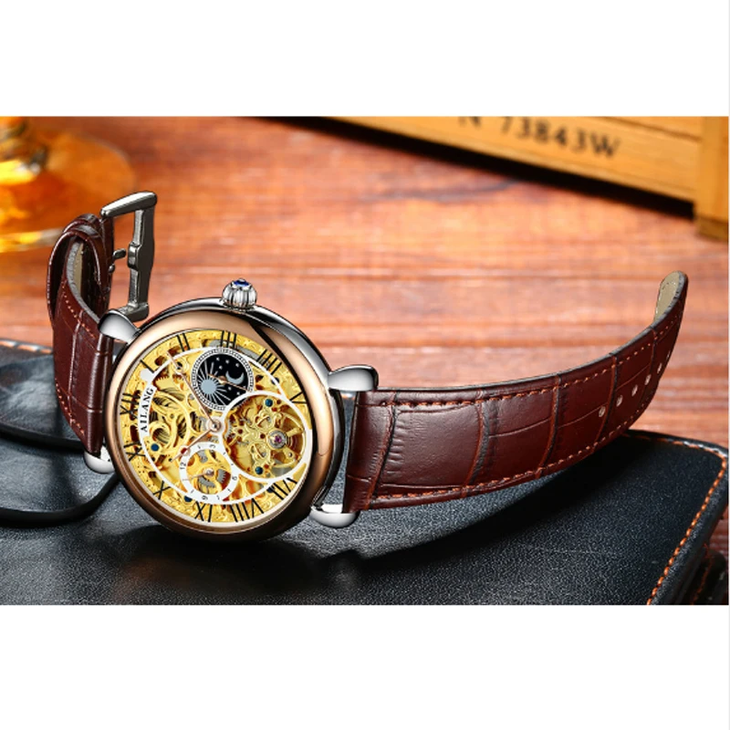 Бизнес Tourbillon Мужские часы от первого бренда Роскошные Водонепроницаемые