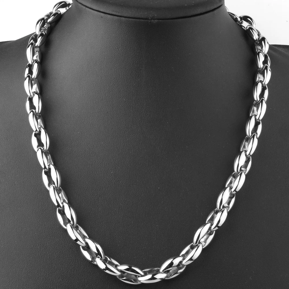Hip hopp Mens Punk The coffee beans Chain Link Necklaces Stainless Steel Male Rapper Necklace Jewlery | Украшения и аксессуары