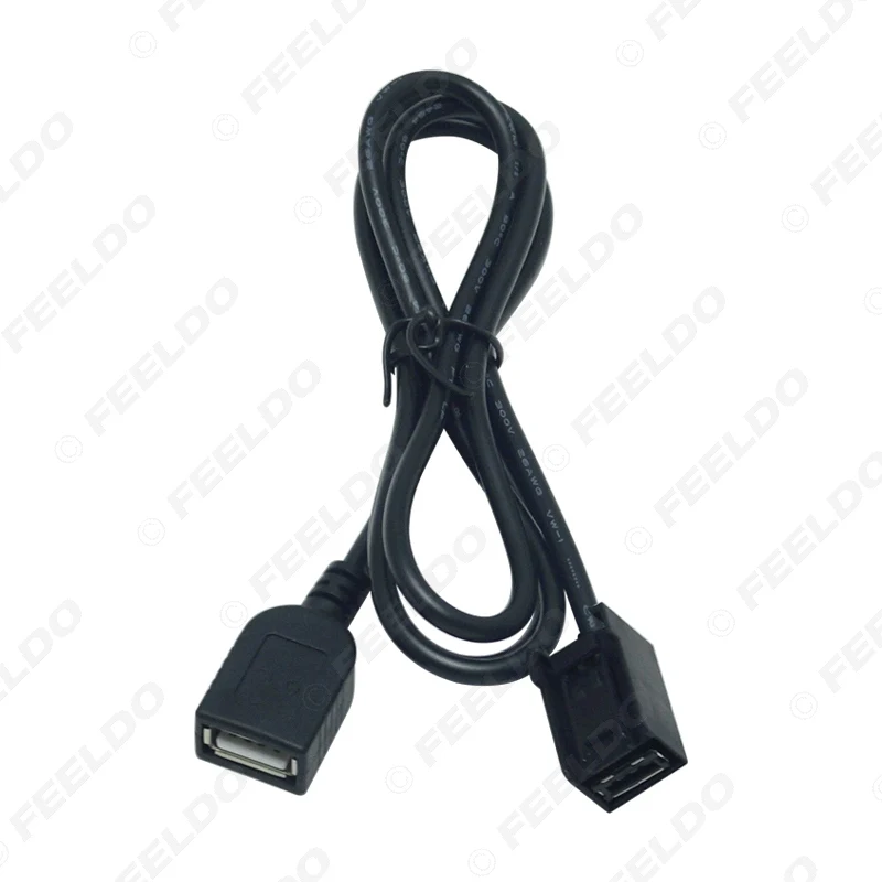 FEELDO 1 шт. автомобильный AUX USB кабель адаптер штекер женский порт удлинитель для