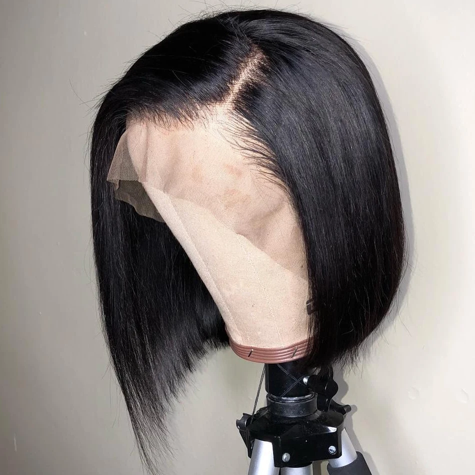 Парик для лица в покерном стиле с коротким Бобом прямой кружевной передний парик