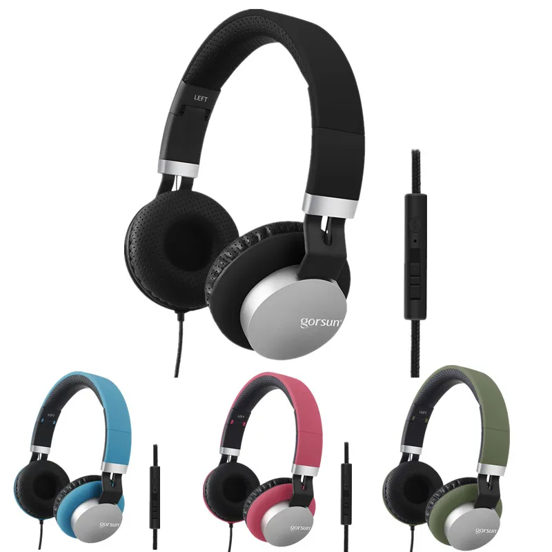 Новые проводные наушники с микрофоном Накладные бас HiFi Звук музыка стерео для