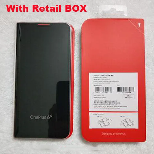 Чехол-книжка для Oneplus 6 T, умный кожаный чехол, Официальный чехол One Plus 6 6 T, чехол для телефона с слотом для карт, чехол s Oneplus6 - Цвет: 6T with Retail Box