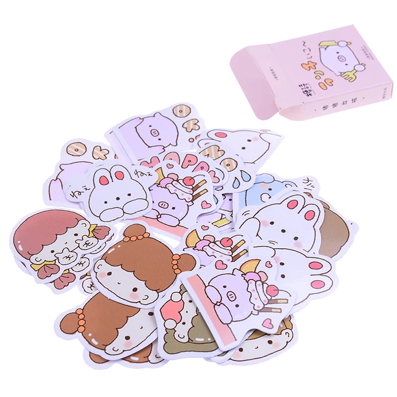45 шт./кор. DIY записная книжка наклейки в альбом Канцтовары Kawaii для девочек мини