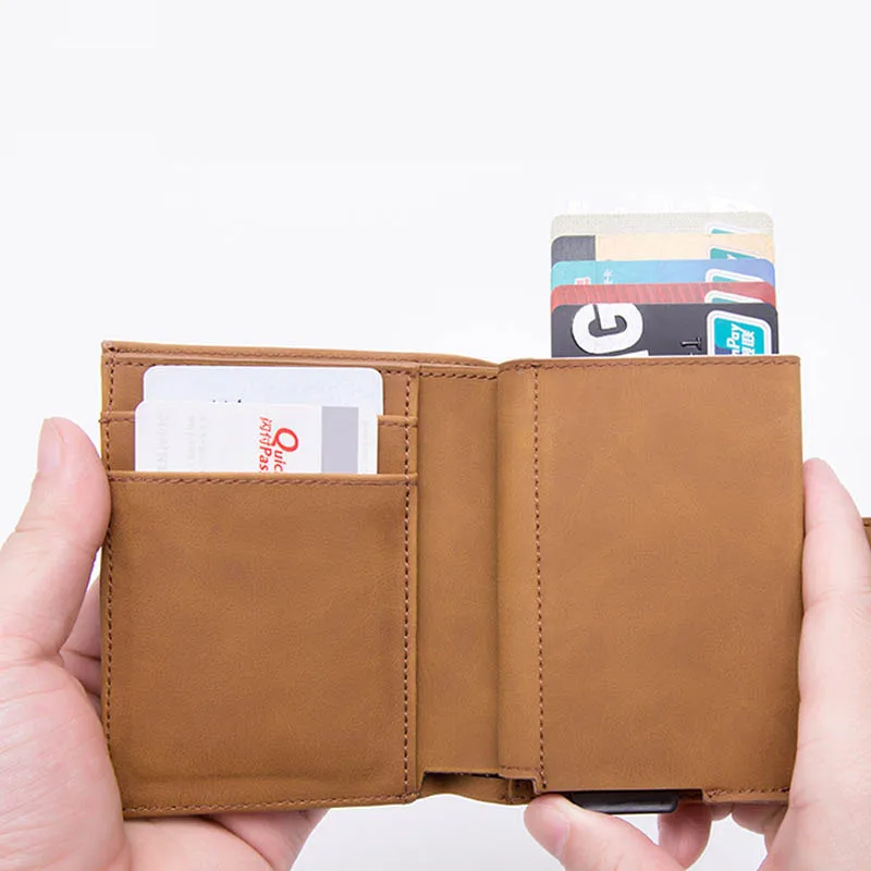 Новый Стиль RFID бумажник держатель для карт Минималистский Для мужчин кошелек
