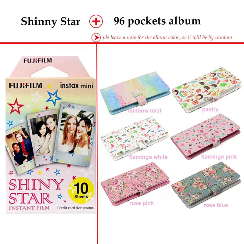 Fujifilm Instax Mini Film Shinny Star 10 листов для 9 8 7s 70 90 25 мгновенная полироидная камера принтер